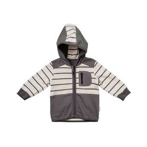 Andywawa Striped Zip-Up Hoodie, Grey